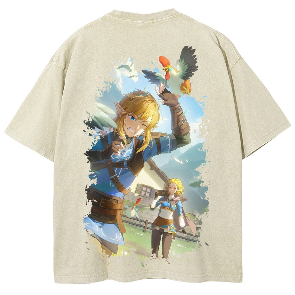 The Legend of Zelda Unisex Fit Washed T-Shirt 2604019341