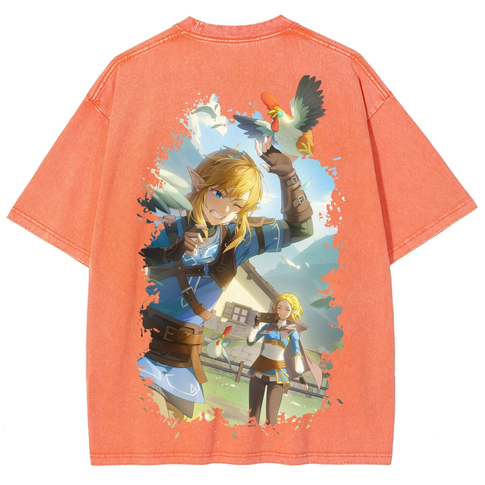 The Legend of Zelda Unisex Fit Washed T-Shirt 2604019341
