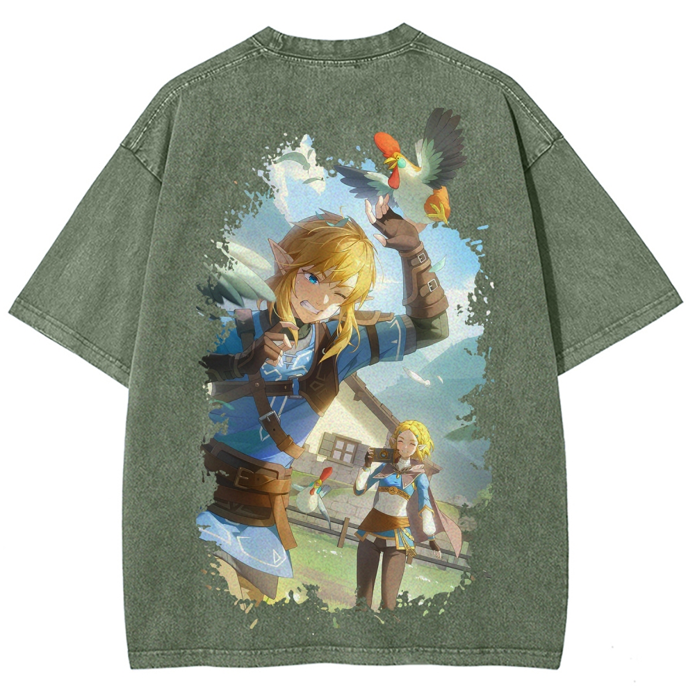 The Legend of Zelda Unisex Fit Washed T-Shirt 2604019341