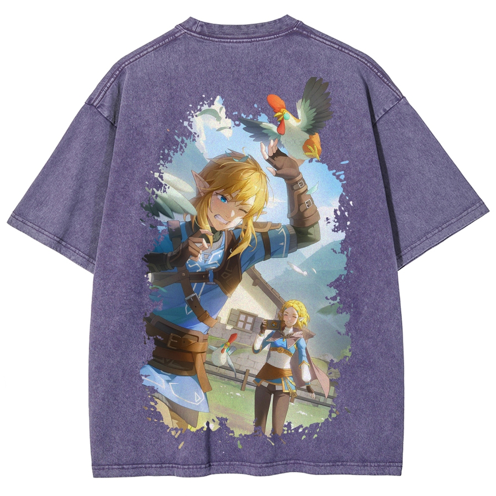 The Legend of Zelda Unisex Fit Washed T-Shirt 2604019341