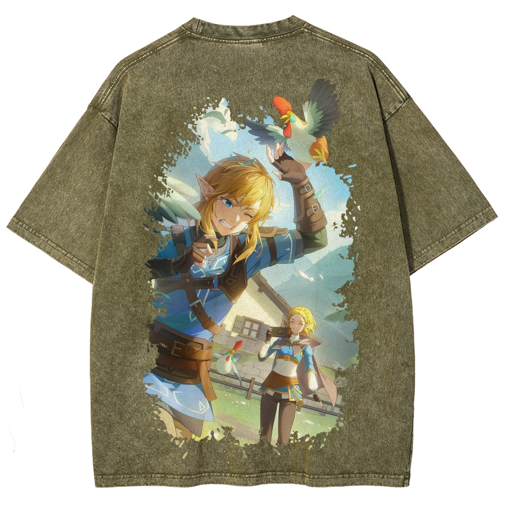 The Legend of Zelda Unisex Fit Washed T-Shirt 2604019341