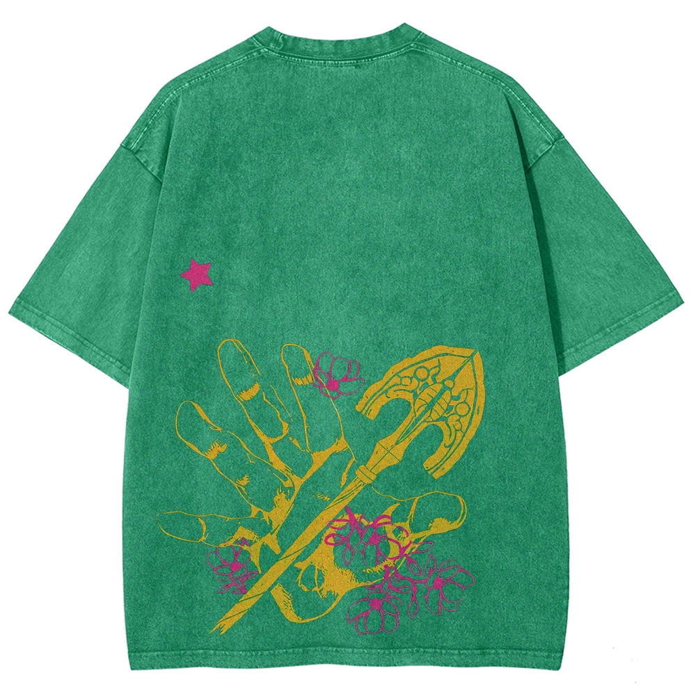 Jojo's Bizarre Adventure Unisex Fit Washed T-Shirt 2604019991