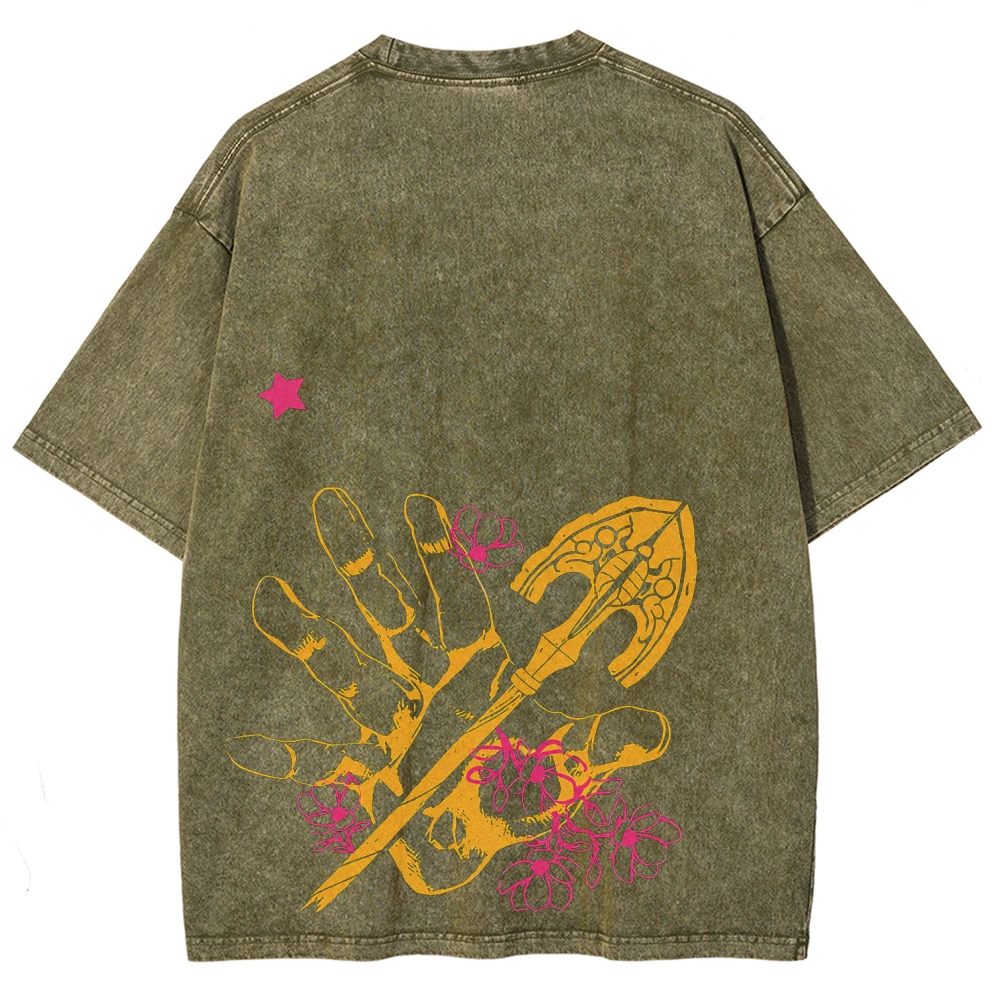 Jojo's Bizarre Adventure Unisex Fit Washed T-Shirt 2604019991