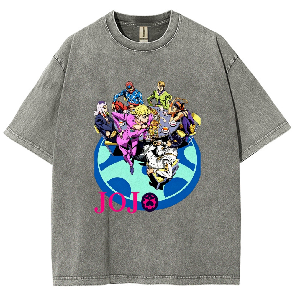 Jojo's Bizarre Adventure Unisex Fit Washed T-Shirt 2604020219