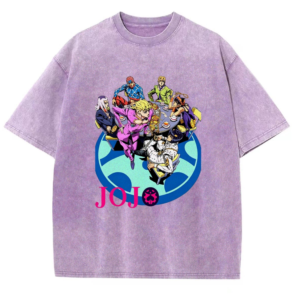 Jojo's Bizarre Adventure Unisex Fit Washed T-Shirt 2604020219