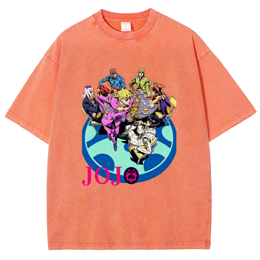 Jojo's Bizarre Adventure Unisex Fit Washed T-Shirt 2604020219
