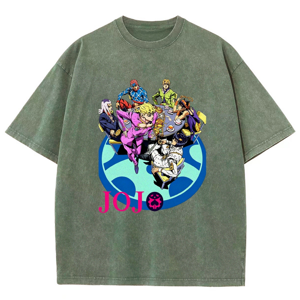 Jojo's Bizarre Adventure Unisex Fit Washed T-Shirt 2604020219