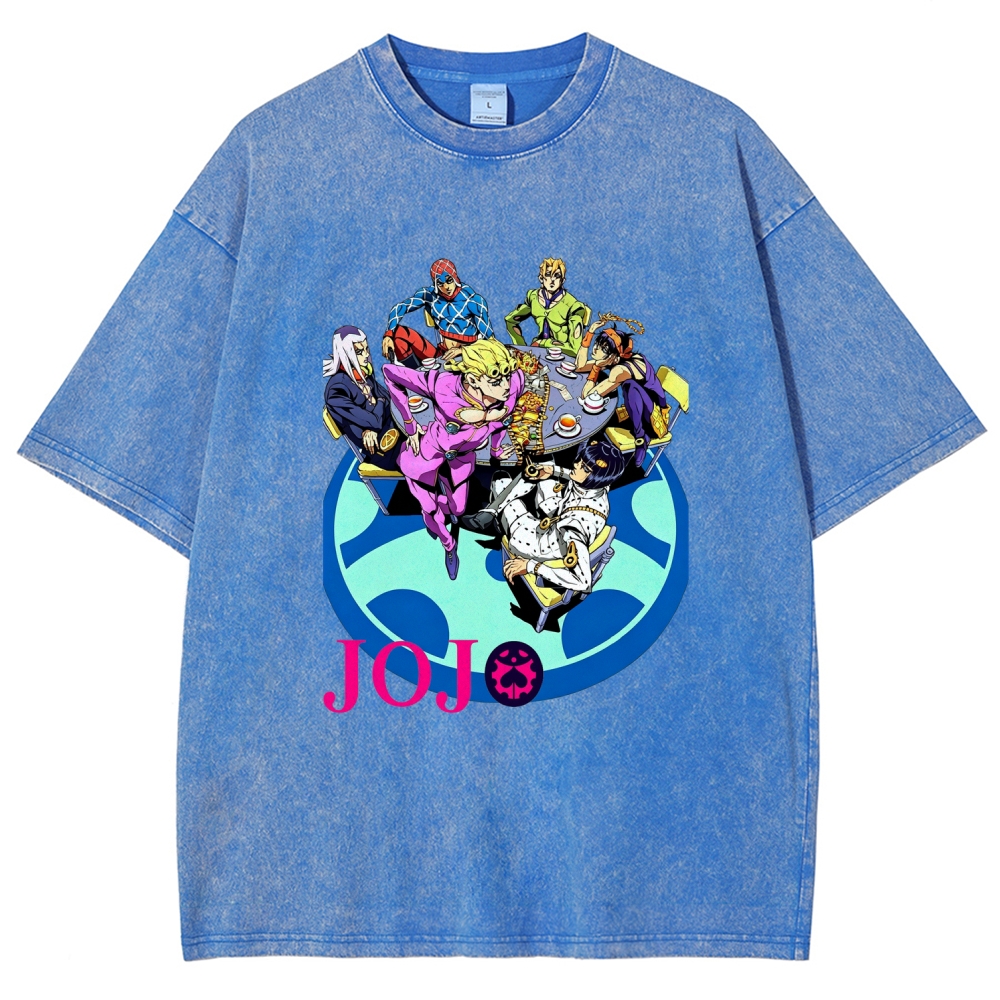 Jojo's Bizarre Adventure Unisex Fit Washed T-Shirt 2604020219
