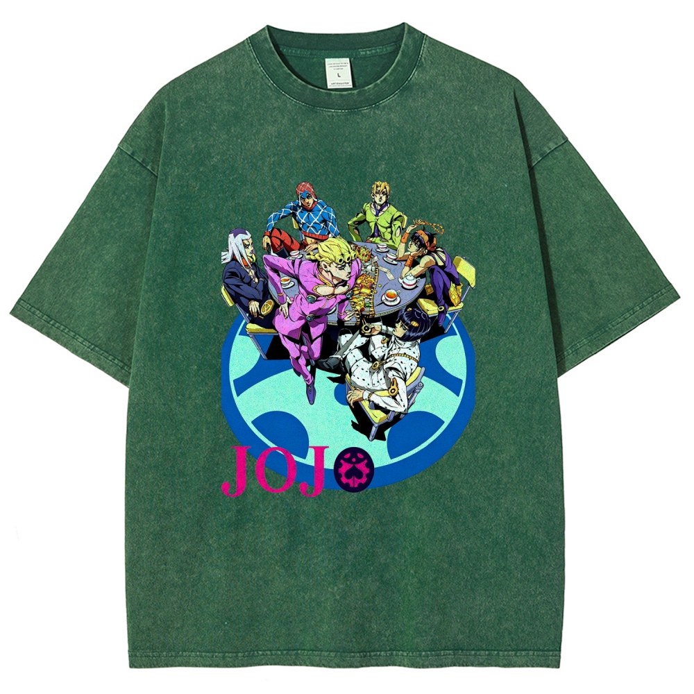 Jojo's Bizarre Adventure Unisex Fit Washed T-Shirt 2604020219
