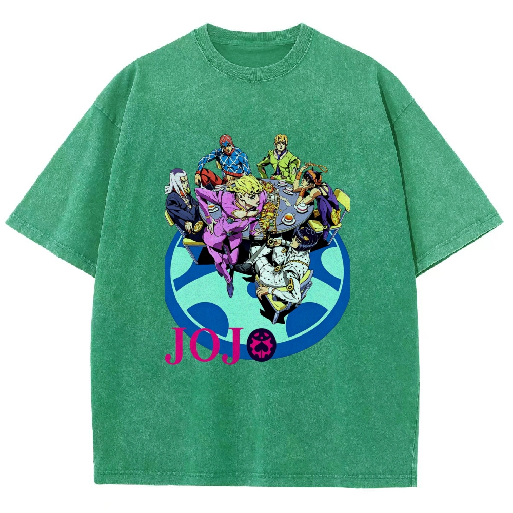 Jojo's Bizarre Adventure Unisex Fit Washed T-Shirt 2604020219