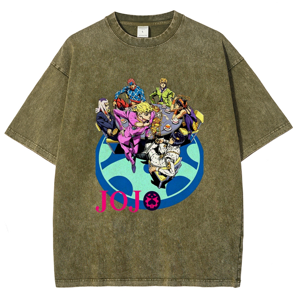 Jojo's Bizarre Adventure Unisex Fit Washed T-Shirt 2604020219