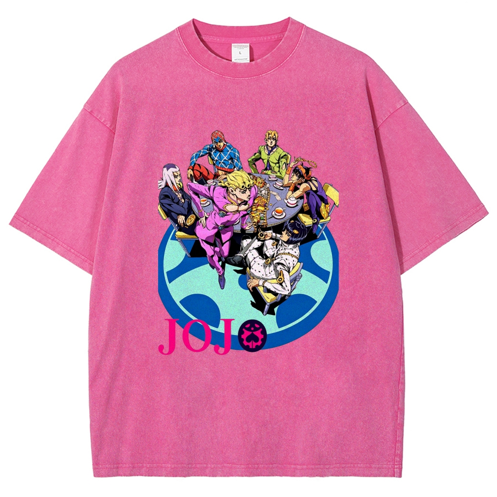 Jojo's Bizarre Adventure Unisex Fit Washed T-Shirt 2604020219