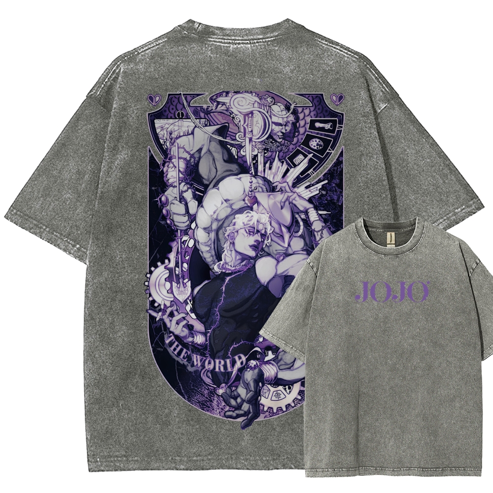 Jojo's Bizarre Adventure Unisex Fit Washed T-Shirt 2604020687