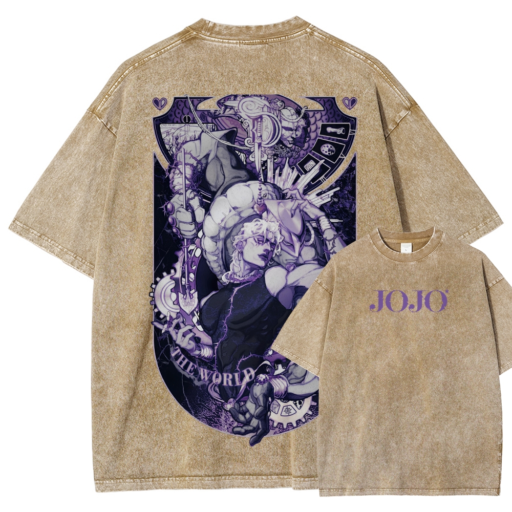 Jojo's Bizarre Adventure Unisex Fit Washed T-Shirt 2604020687