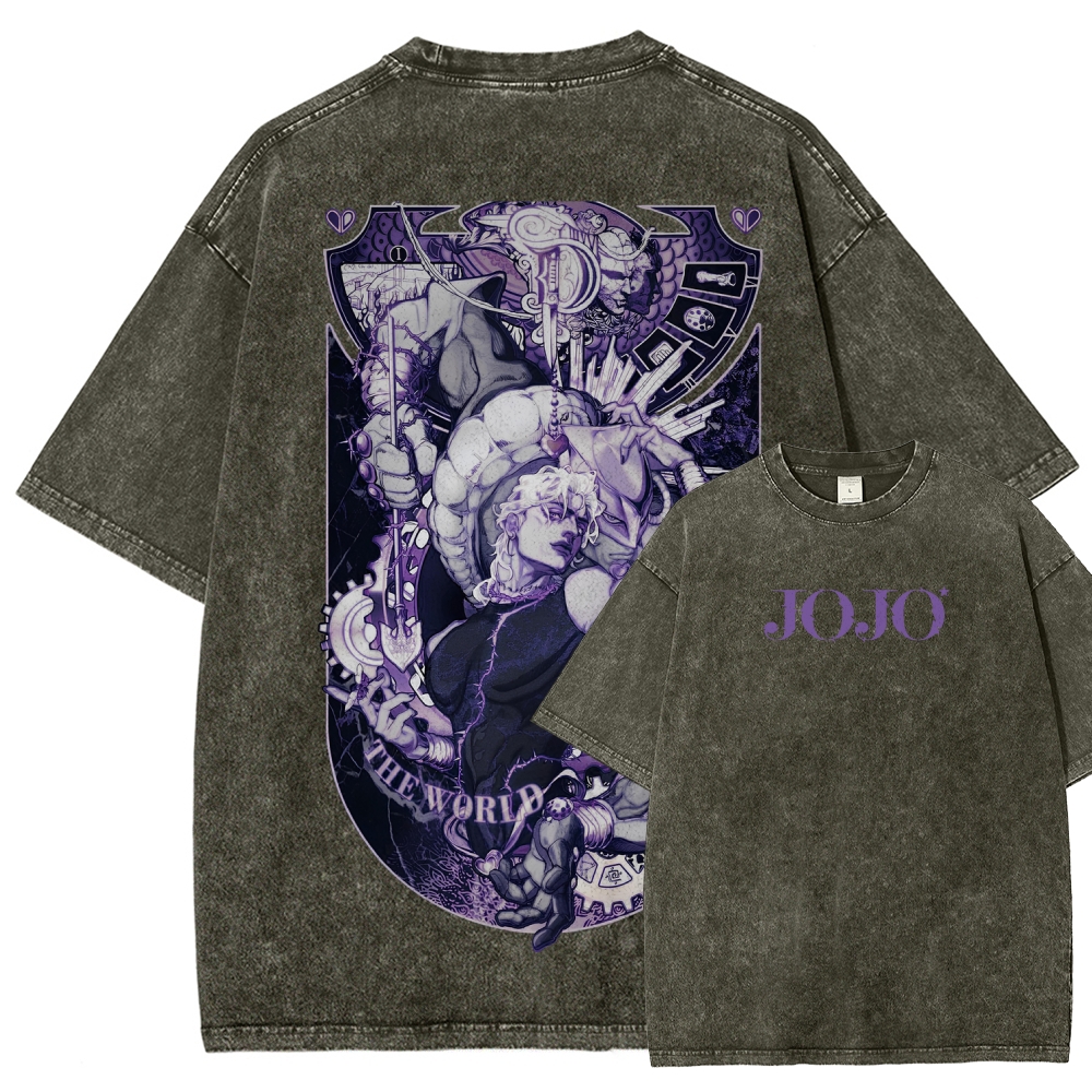 Jojo's Bizarre Adventure Unisex Fit Washed T-Shirt 2604020687