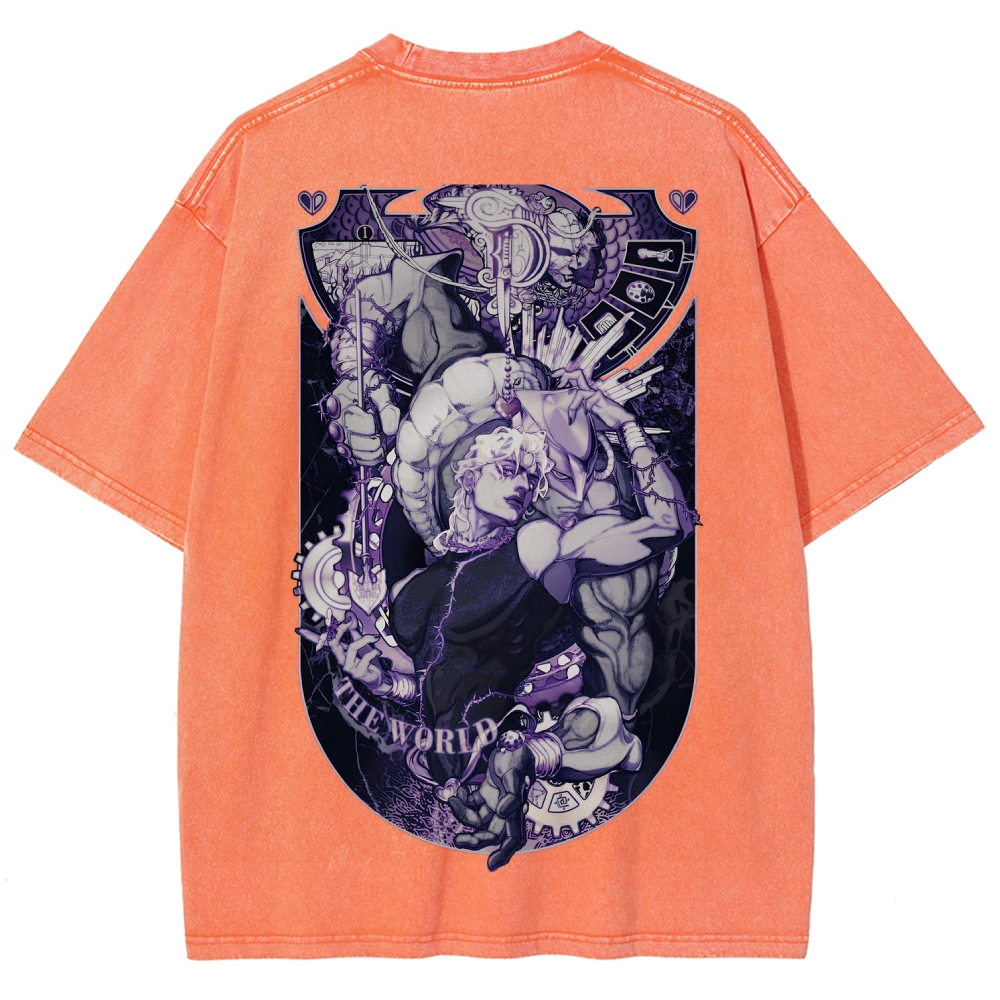 Jojo's Bizarre Adventure Unisex Fit Washed T-Shirt 2604020687