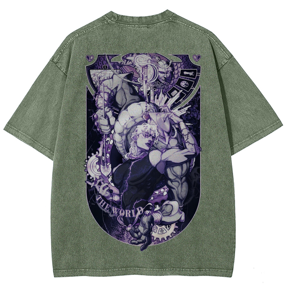 Jojo's Bizarre Adventure Unisex Fit Washed T-Shirt 2604020687