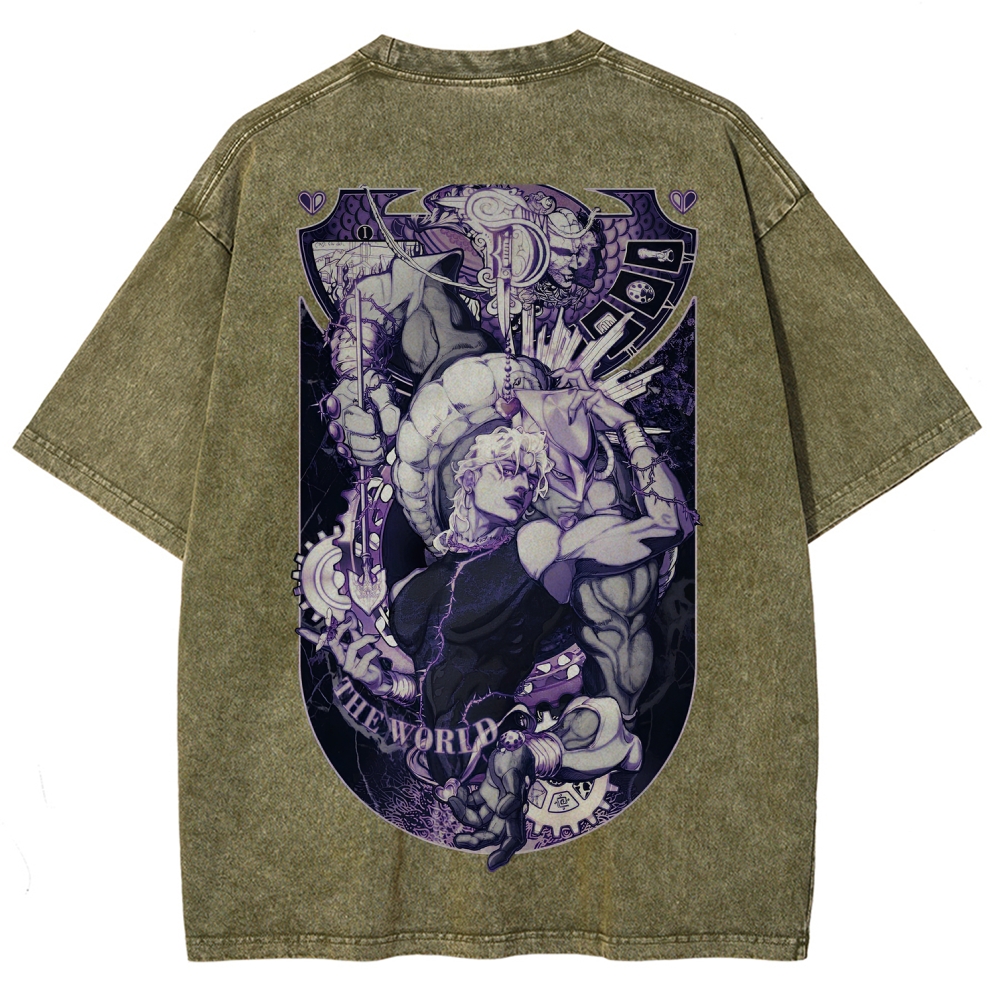Jojo's Bizarre Adventure Unisex Fit Washed T-Shirt 2604020687
