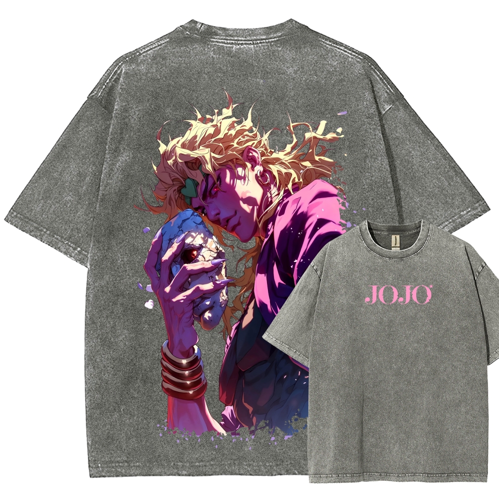 Jojo's Bizarre Adventure Unisex Fit Washed T-Shirt 2604020689