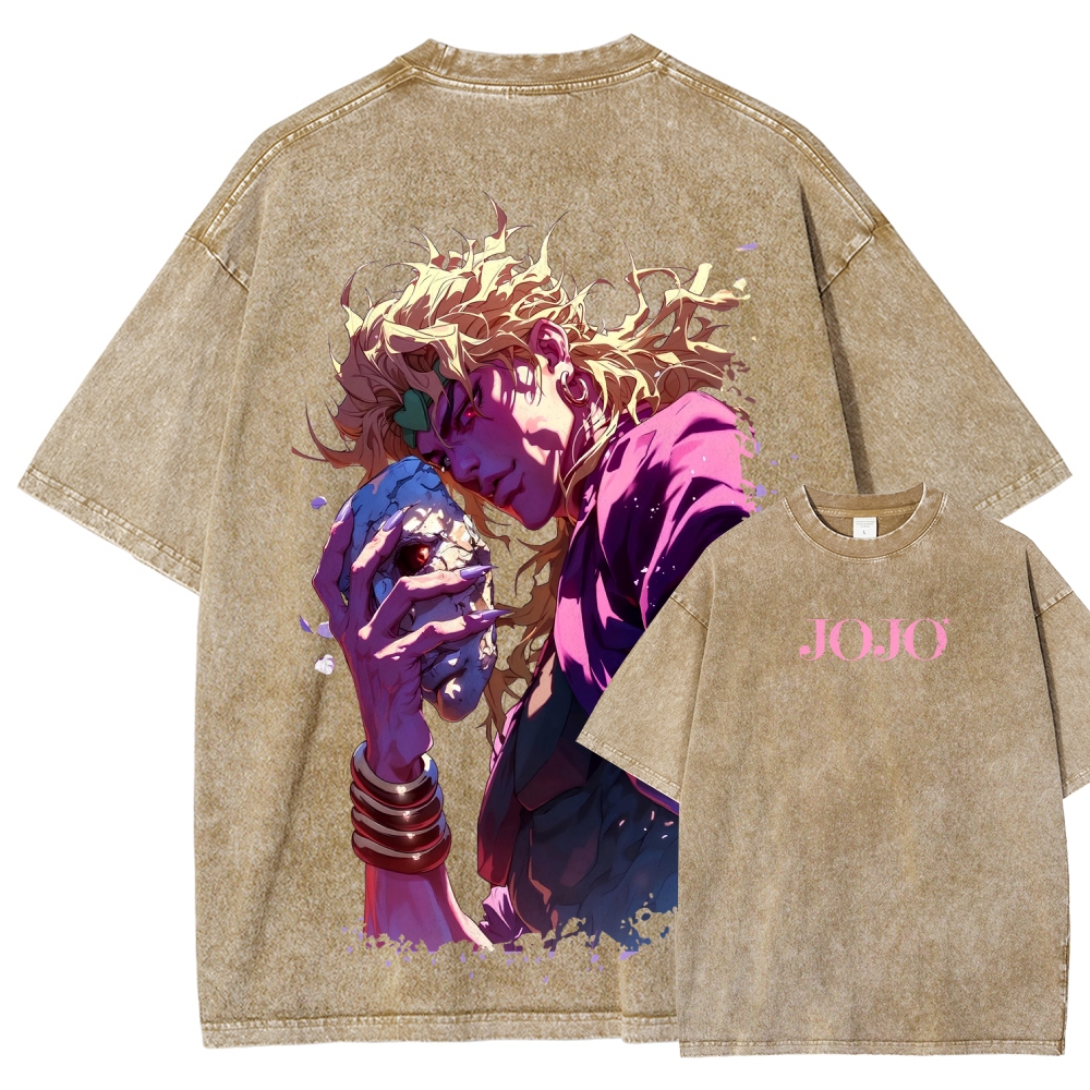Jojo's Bizarre Adventure Unisex Fit Washed T-Shirt 2604020689
