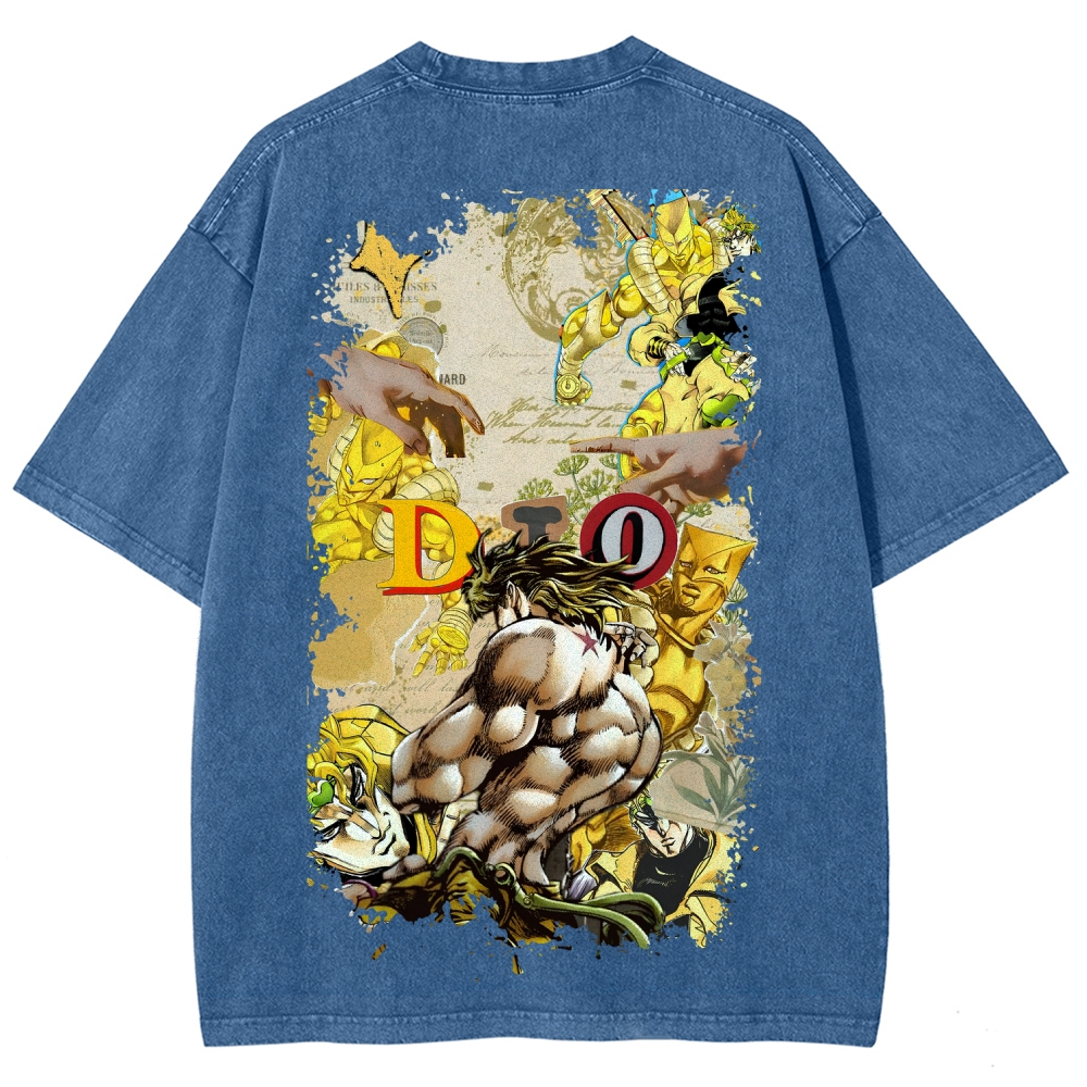 Jojo's Bizarre Adventure Unisex Fit Washed T-Shirt 2604020698