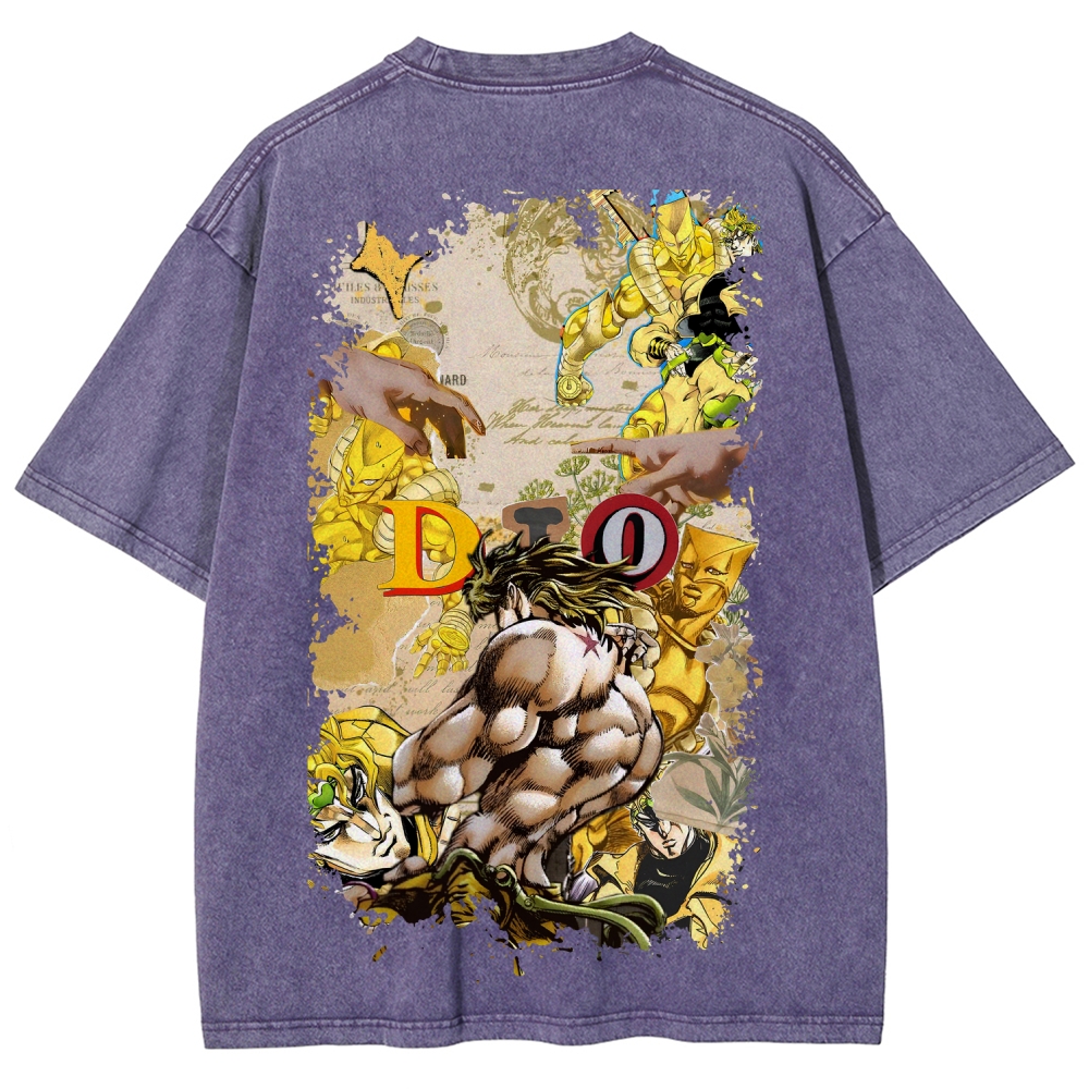 Jojo's Bizarre Adventure Unisex Fit Washed T-Shirt 2604020698