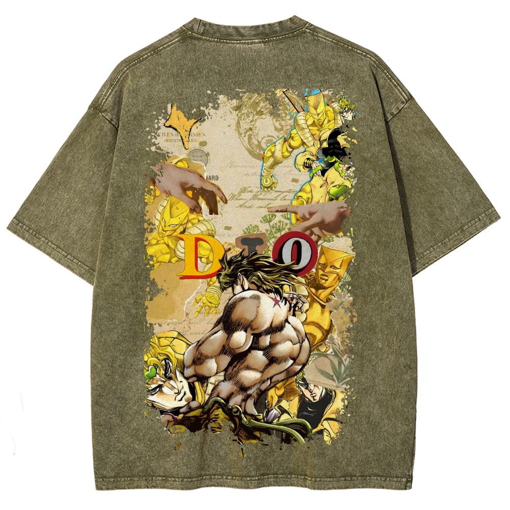 Jojo's Bizarre Adventure Unisex Fit Washed T-Shirt 2604020698