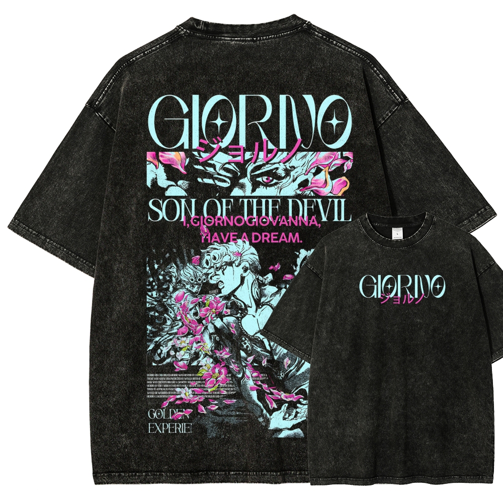 Jojo's Bizarre Adventure Unisex Fit Washed T-Shirt 2604020702
