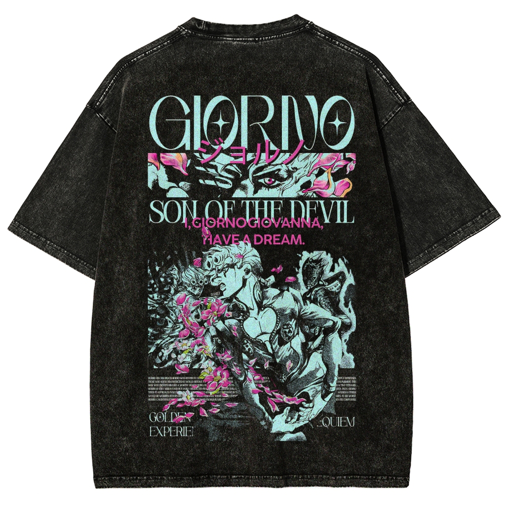 Jojo's Bizarre Adventure Unisex Fit Washed T-Shirt 2604020702