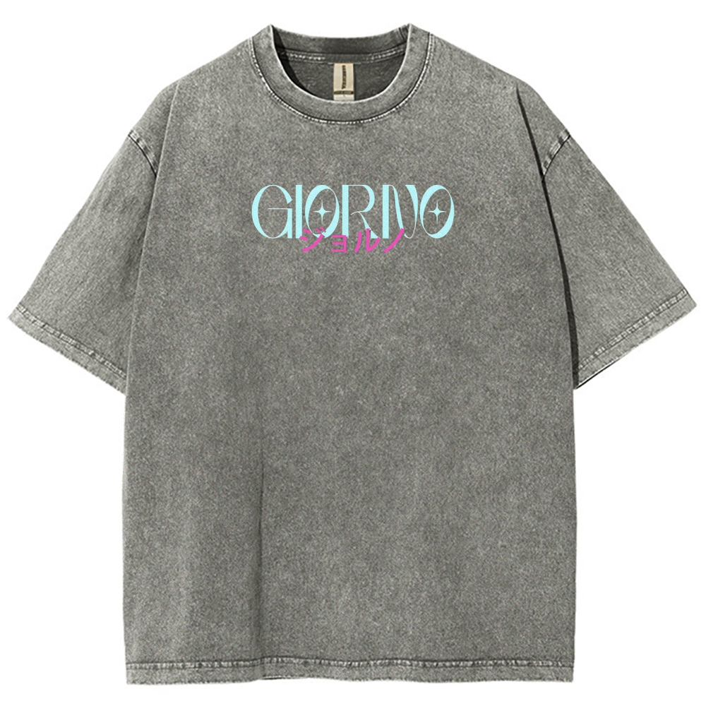 Jojo's Bizarre Adventure Unisex Fit Washed T-Shirt 2604020702