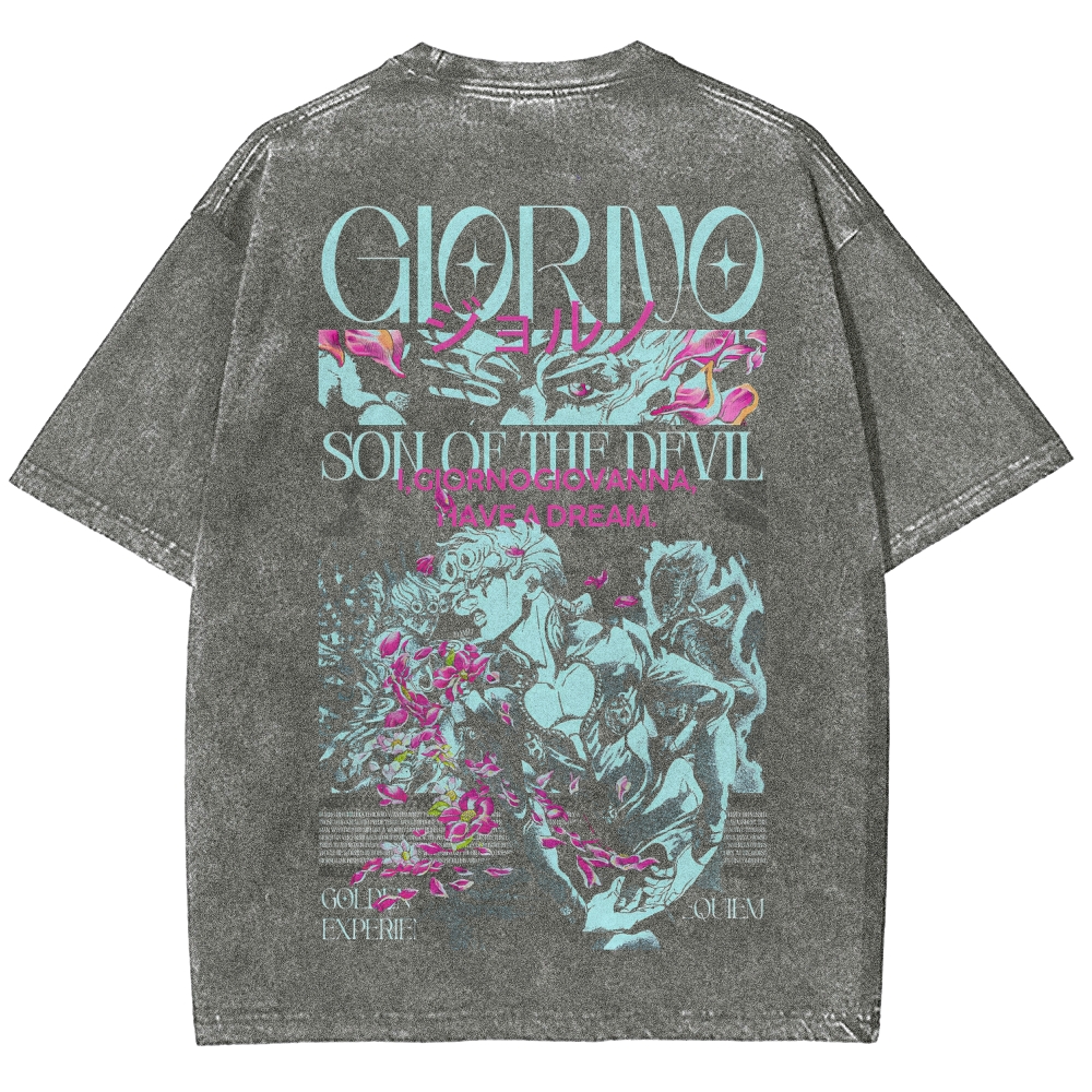 Jojo's Bizarre Adventure Unisex Fit Washed T-Shirt 2604020702
