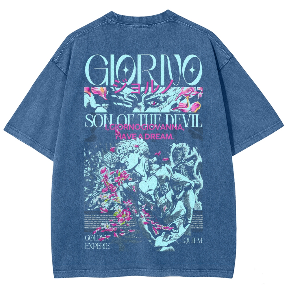 Jojo's Bizarre Adventure Unisex Fit Washed T-Shirt 2604020702