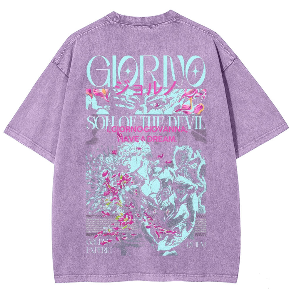 Jojo's Bizarre Adventure Unisex Fit Washed T-Shirt 2604020702