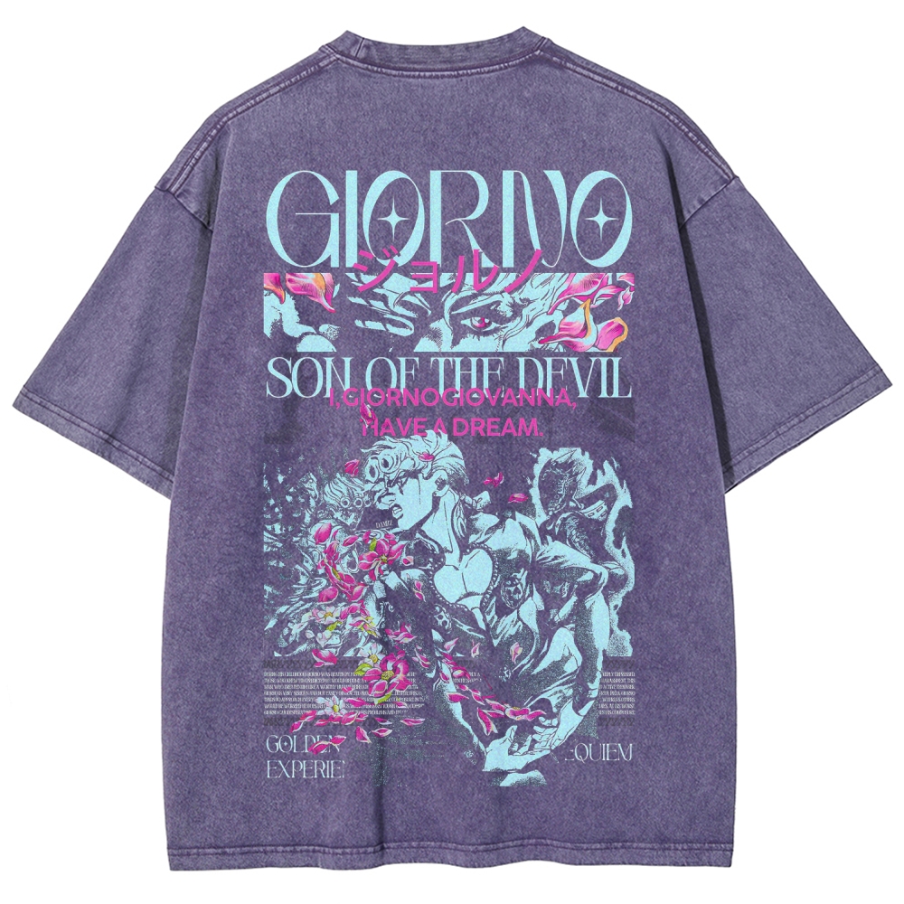 Jojo's Bizarre Adventure Unisex Fit Washed T-Shirt 2604020702