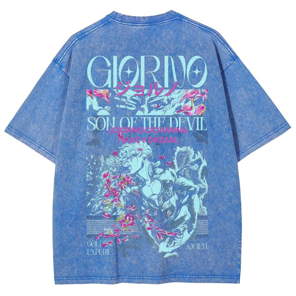 Jojo's Bizarre Adventure Unisex Fit Washed T-Shirt 2604020702