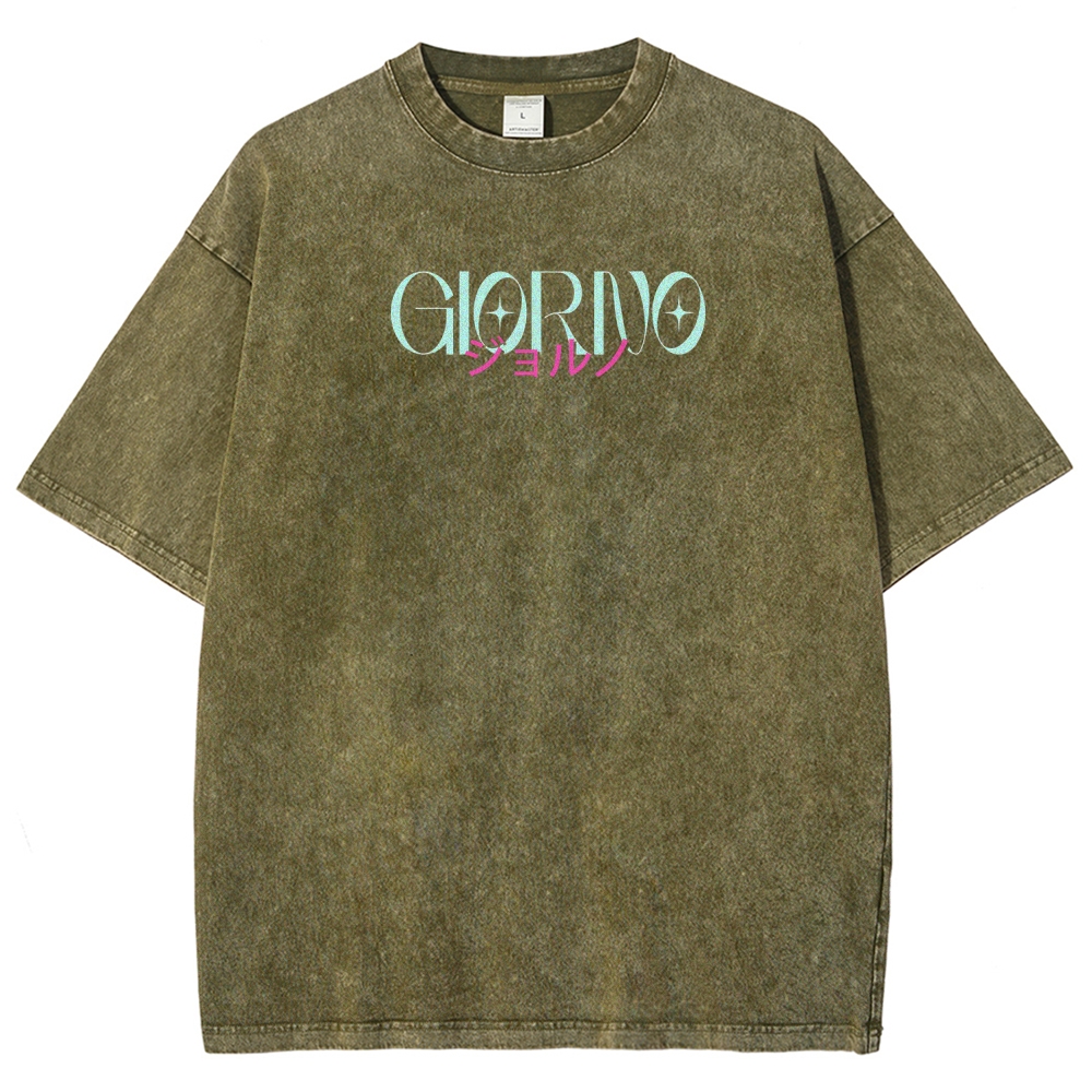 Jojo's Bizarre Adventure Unisex Fit Washed T-Shirt 2604020702