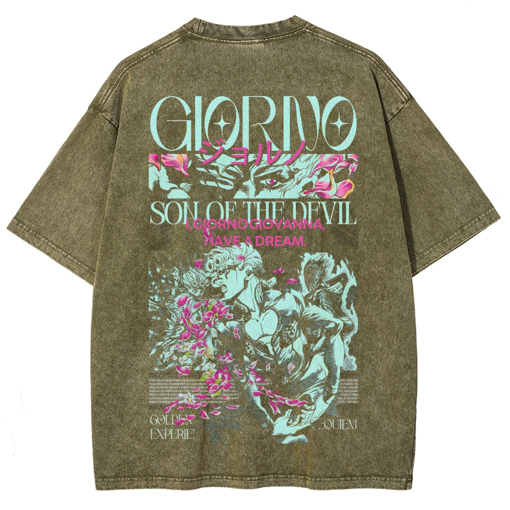 Jojo's Bizarre Adventure Unisex Fit Washed T-Shirt 2604020702