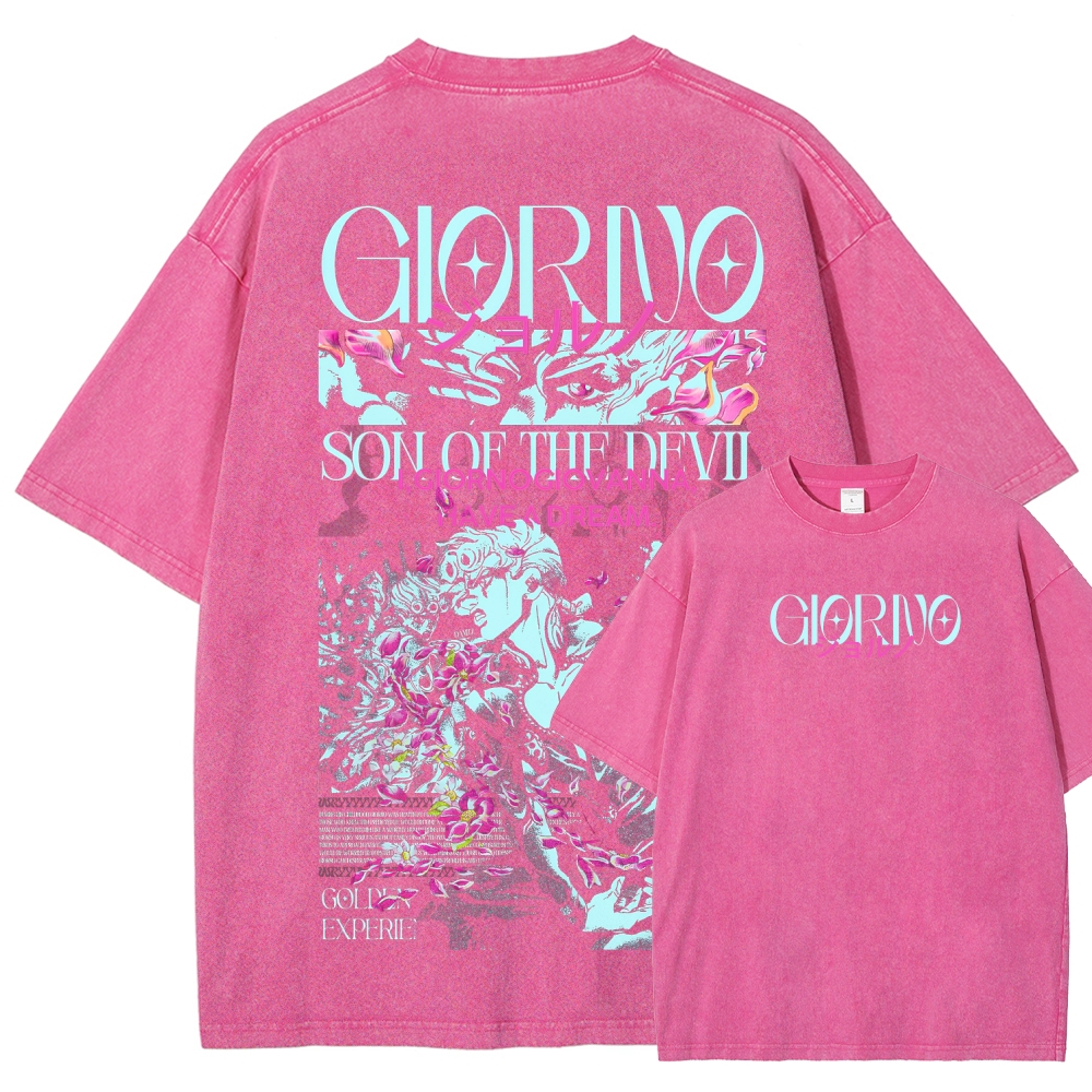 Jojo's Bizarre Adventure Unisex Fit Washed T-Shirt 2604020702