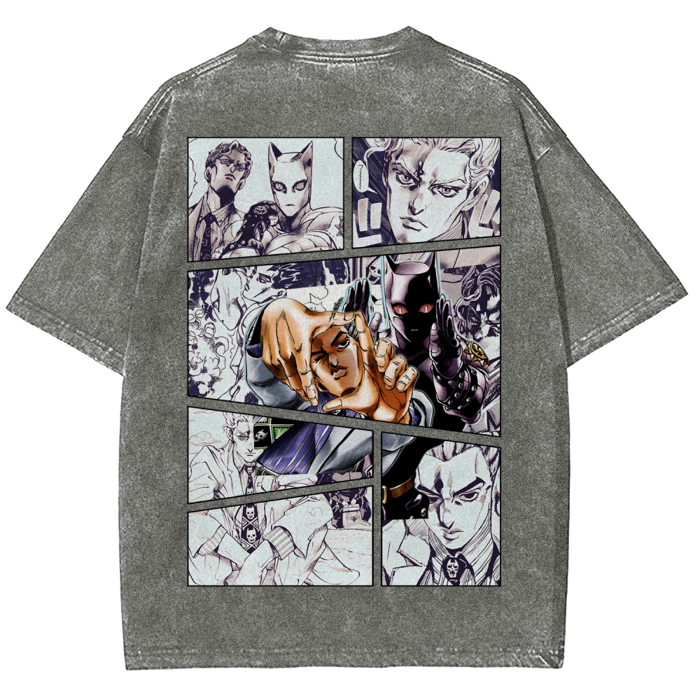 Jojo's Bizarre Adventure Unisex Fit Washed T-Shirt 2604020709