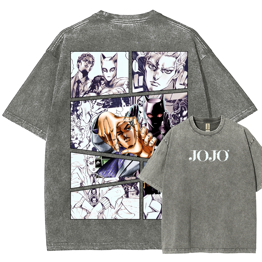 Jojo's Bizarre Adventure Unisex Fit Washed T-Shirt 2604020709