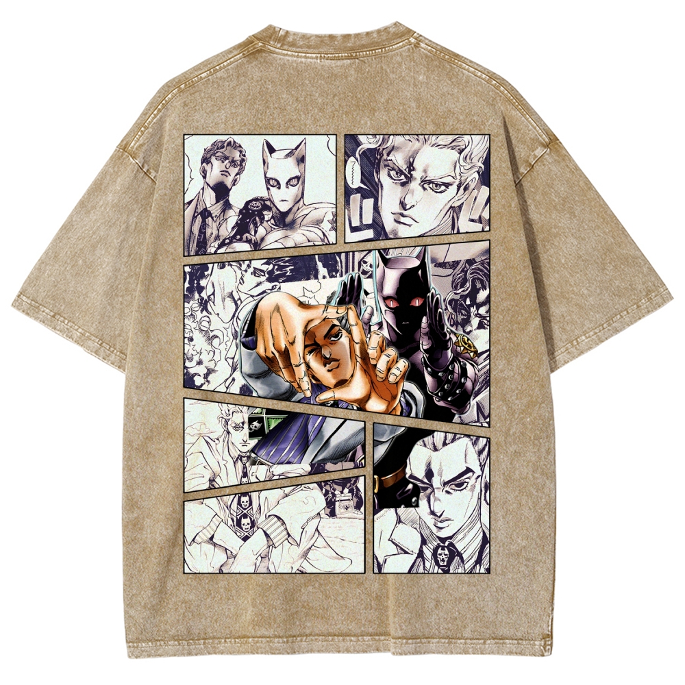 Jojo's Bizarre Adventure Unisex Fit Washed T-Shirt 2604020709