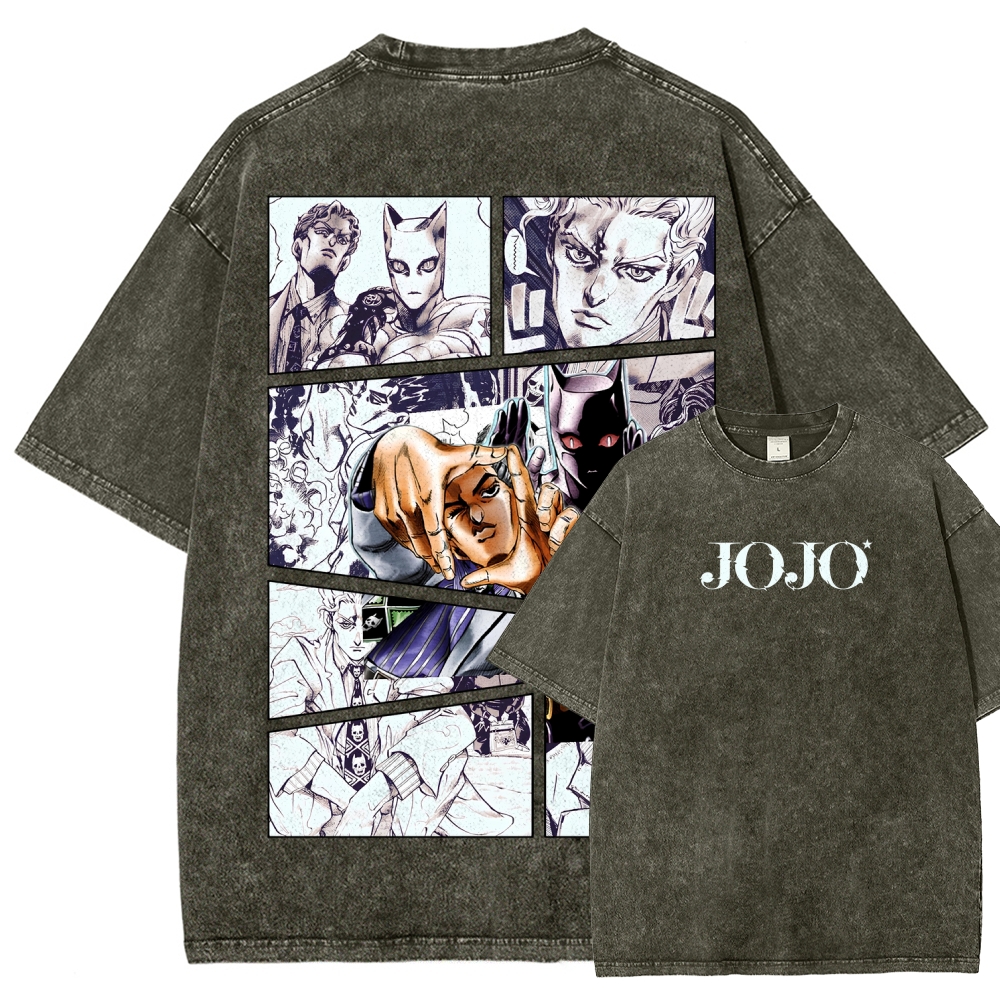 Jojo's Bizarre Adventure Unisex Fit Washed T-Shirt 2604020709