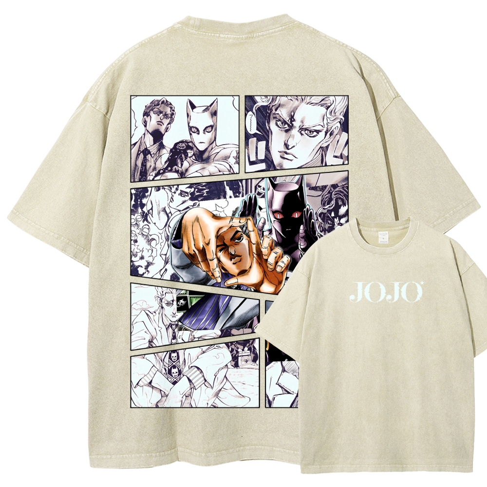 Jojo's Bizarre Adventure Unisex Fit Washed T-Shirt 2604020709