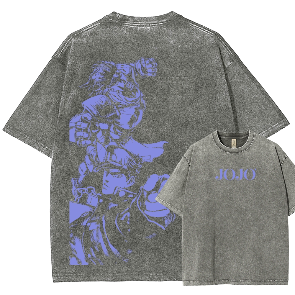 Jojo's Bizarre Adventure Unisex Fit Washed T-Shirt 2604020735