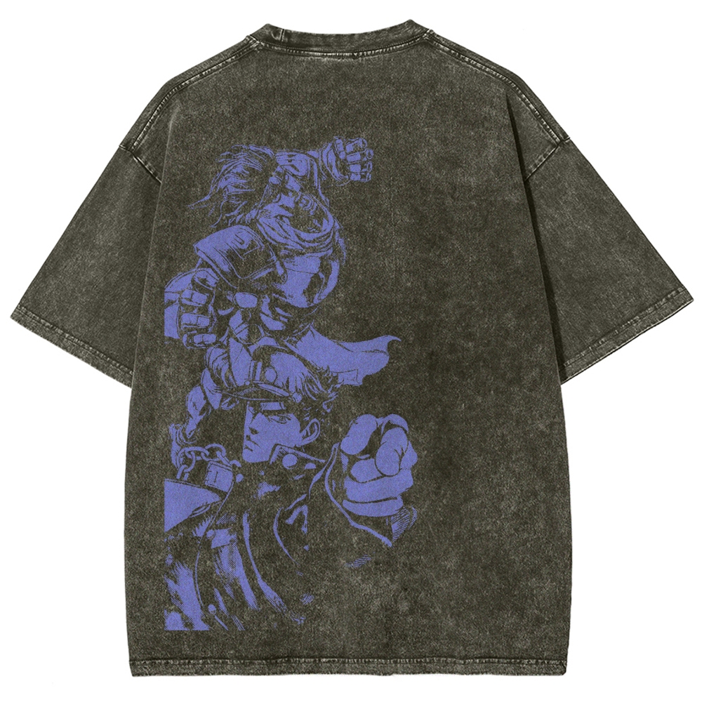 Jojo's Bizarre Adventure Unisex Fit Washed T-Shirt 2604020735