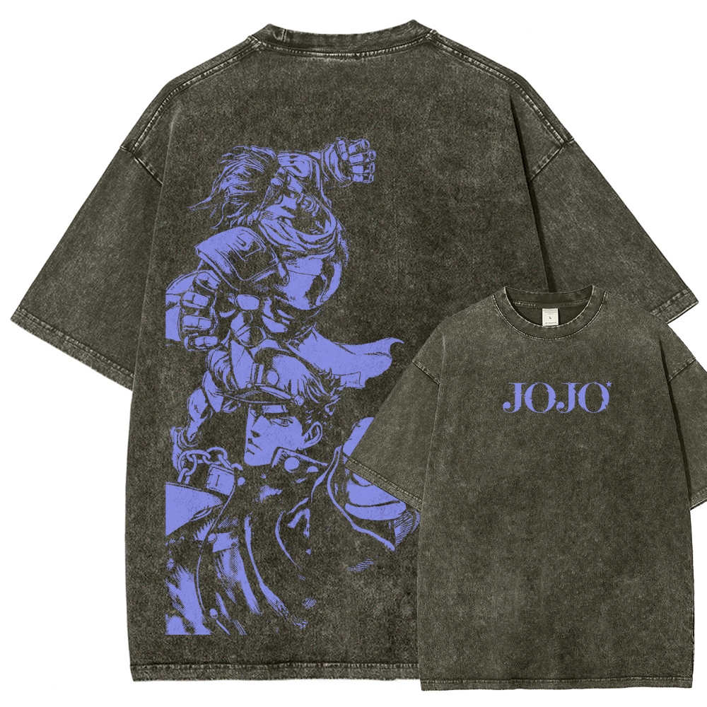 Jojo's Bizarre Adventure Unisex Fit Washed T-Shirt 2604020735