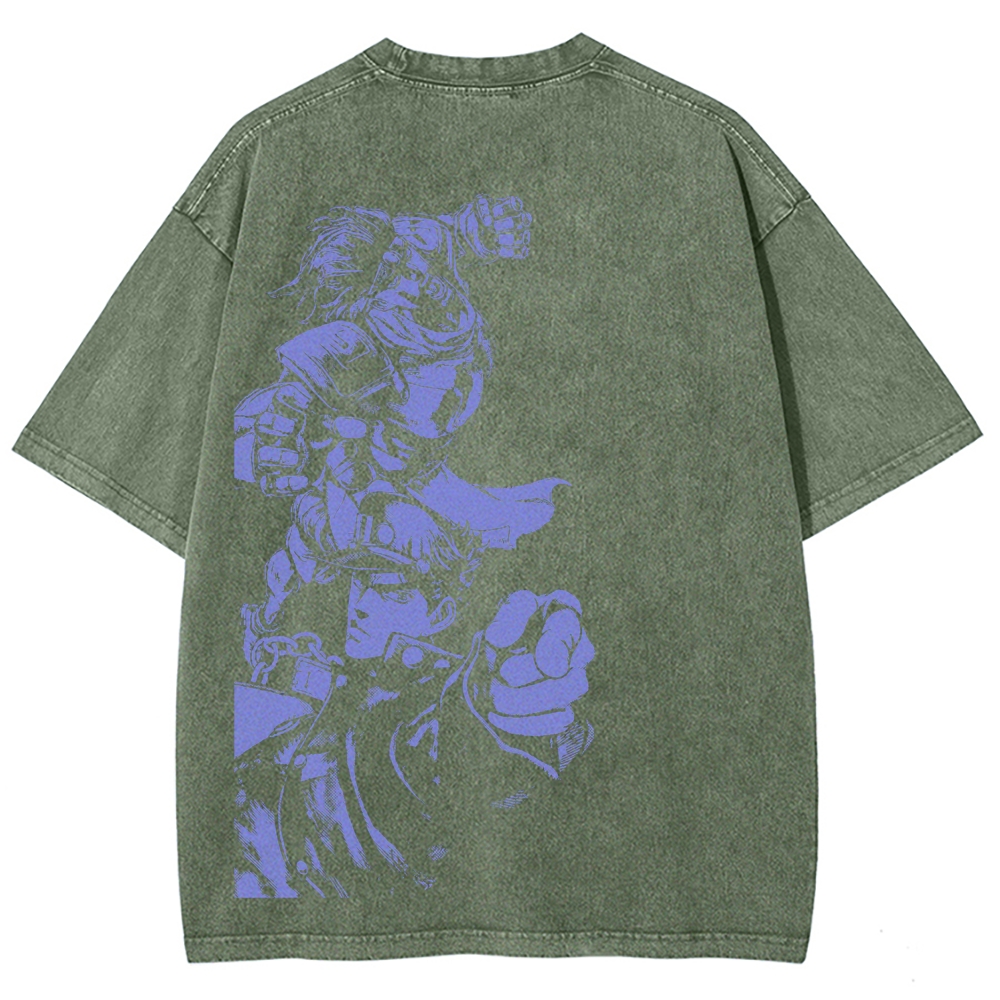 Jojo's Bizarre Adventure Unisex Fit Washed T-Shirt 2604020735