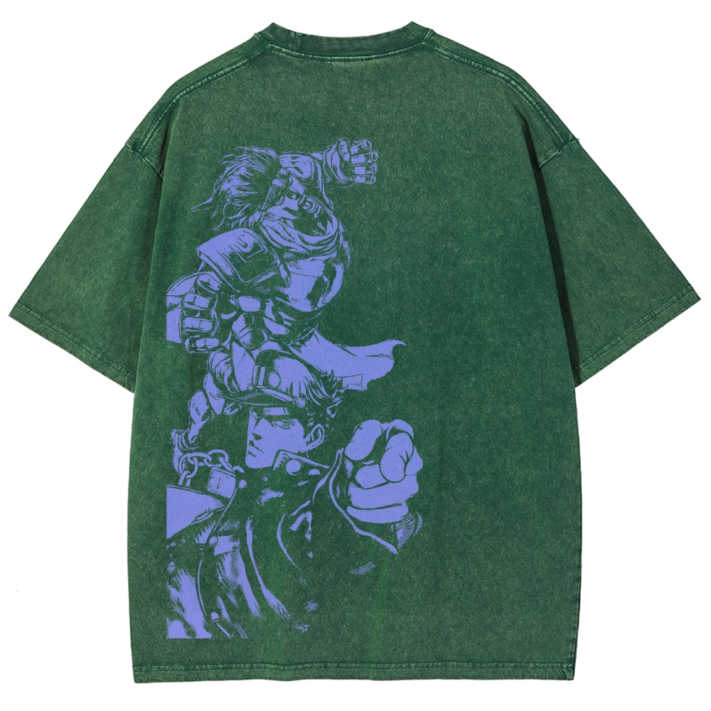 Jojo's Bizarre Adventure Unisex Fit Washed T-Shirt 2604020735