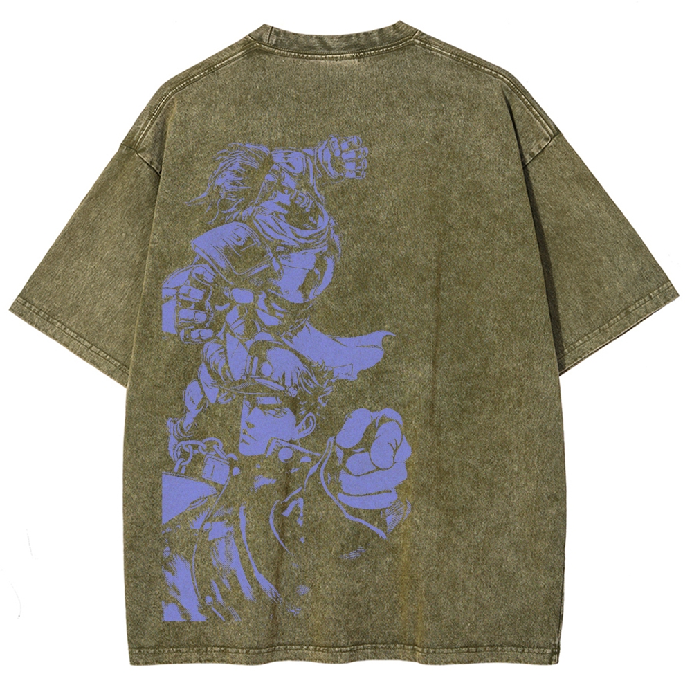 Jojo's Bizarre Adventure Unisex Fit Washed T-Shirt 2604020735