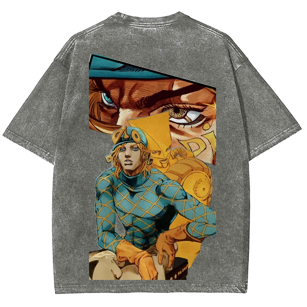 Jojo's Bizarre Adventure Unisex Fit Washed T-Shirt 2605001142
